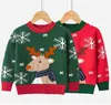 Hoodies tröjor julkläder Baby Boys Girls Sweaters Bids Long Sleeve Toddler Knit Children Cotton Tops Coat Autumn Winter 221203