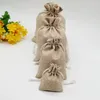 Jewelry Pouches Bags 10pcs Jute Linen For Display Drawstring Pouch Gift Box Packaging WeddingChristmas Burlap Diy 221205