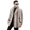 Mink Kürk Matar Sıcak kalınlaşmış Kış Ceket Erkek Giysileri Dış giyim Palto Rüzgar Demetleri Sıradan Sokak Giyim Artı Boyut 4xl 5xl