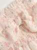 Vestidos de festa vestido imprimor mulheres Camis dobras arco backless coreano casual cintura solta de verão elegante damas roupas rosa 221203