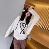 Women's Sweaters Designer Women Letter Embroidery Apparel Love Pullover Sweater Cotton Senior Clothing Casual Knits IKCM