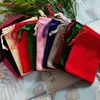 Jewelry Stand 50Pcslot Multicolor Velvet Drawstring Bags small Pouches Package Christmas Wedding Packaging Gift 221205