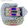 Männer Frauen Bb Simon Gürtel Luxus Designer Gürtel Retro Nadel Schnalle Gürtel 20 Farbe Kristall diamant caritas01