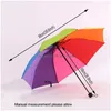 Ombrelli portatili arcobaleno pieghevole ombrello donne uomini nonmatici creativi pieghevoli annunci bambini appesi pubblicità soleggiata e piovosa U Dhd7T