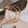 Hoop Earrings Gold And Silver Color Round Big Earring For Women Nice Shape Fashion Jewelry Ear Accessories Ladies Gifts 2022 E0155