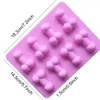 Silicone Ice Mold Funny Candy Biscuit Ices Mold Tray Bachelor Party Jelly Chocolate Cake Molds Household 8 Holes Baking Tools Mould