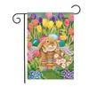 Easter Garden Flag Festivals Holidays Seasons Decorations Accessiories Party Cartoon Printing Banner Outdoor Yard Flags SN433