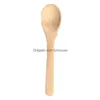 Kaşık 12.8cm/5inch Ahşap Kaşık Ekofili Dostu Sofra Bambu Kepçe Kahve Bal Çay Çorbası Teaspoon Karıştırıcı Pişirme Alet JY02 DH8OY