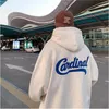 Men s hoodies tröjor män höst vinter koreansk modebrevtryck överdimensionerade pullover toppar harajuku hip hop casual streetwear 221205