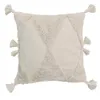 Housse de coussin brodée en peluche, Style américain, pompon géométrique fait à la main, décoration de maison, sans noyau