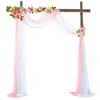 Cortina de casamento arco drape chiffon tecido drapeing drapery cerimônia de recepção de decoração cortinas de decoração