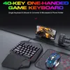 T19 40 touches de jeu à une main Clavier de clavier Trône Suit mobile Game Mobile Hand 40 Speed ​​Adjustable