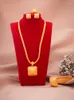Necklace Earrings Set 24K Luxury Dubai Gold Color Plated For Women Girl High Quality Design Wedding