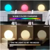 Gece Işıkları Brelong Şarj Edilebilir Renk LED top Işık Küresel Uzaktan Kumanda Ev Havuzu Partisi Dimmabable Gece 12cm Bırak Delive OTJQ4