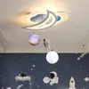 Chandeliers Nordic Led Chandelier Modern Luxury Children's Room Creative Cartoon Astronaut Planet Lamps Indoor Lighting Decor Pendant