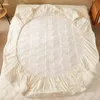 Couvre-matelas en coton épais et matelassé, coussin supérieur de protection antibactérien, drap de lit doux, à l'exclusion de la taie d'oreiller 221205