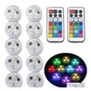 Luzes noturnas subaquáticas luzes com controle remoto à prova d'água mticolor submersível piscina de bateria LED para Halloween natal d Otfwt