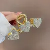 Women Glittering Rhinestone Clamps Hairpins Girl Imitation Pearl Three Hearts Hair Claw Wedding Party Headwear Fashion Hair Accessories