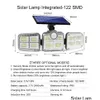 SOLARFLÖSNING LIGHTER UTOMER SOLAR LAMP LED Motion Sensor Ljus Justerbar huvud Wideangle Lighting IP65 Vattentät säkerhet Säkerhetsflödet S otvnc