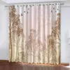 Curtain Nordic Modern Elk Printed Blackout Curtains Home Woven Decoration Bedroom Cortinas Para La Sala Cortineros