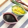 Plates 1 Pc Wheat Straw Leaves Shape Small Kitchen Creative Vinegar Sauce Dressing Saucers Side Dishes Snack