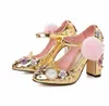 Scarpe da abito da sposa in oro rosa argento oro rivetti fiore con strass scarpe col tacco alto scarpe da donna