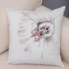 Schattige cartoon kinderen kussensloop voor bank Home Soft Plush Pillowcase Noordse stijl Decor Pink Ballet Girl Cushion Cover