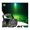 Ilumina￧￣o a laser LED Laser Projector RGB Voice Control M￺sica Disco Light Fam￭lia Festa Festa de feixe Som ativado Flash DJ Lam OTR13