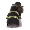 Chat Costumes Drôle Chien Vêtements Pompier Pet Costume Avec Chapeau Assistant Volant Pour Halloween Jour Cosplay Dress Up