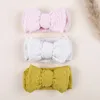 Infant Wool Knitted Jacquard Flower Printed Headbands Newborn Elastic Headband Baby Girls Bowknot Headwrap Children Headwear Bow Turban