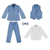 Costumes Garçons Formelle Fête De Mariage Costume De Smoking Enfants Blazer Gilet Pantalon Cravate P ographie Ensemble Enfants Performances Cérémonie Robe Costume 221205