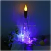 Led Strings 2M 20 Led Candle String Lights Sier Wire Garland Bottle Lamp Battery Powered Fairy For Wedding Christmas Holiday Decorat Otj2F