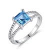 العلامة التجارية الفاخرة SAPPHIRE RING S925 Sterling Silver Ring Ring Europe and American Hot Fashion Women Micro Set Zircon Quishimite Ring Charm Ring Valentine's Day Gift SPC