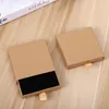 Jewelry Boxes Arrive Thin Kraft Paper Drawer Packaging Box Greeting Card Necklace Bracelet Gift Package Case Drop 221205