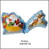 Christmas Decorations Balloon Style Creative Idea Airballoon Aluminum Film Sphere Christmas Decorate Santa Claus Tree Snowman Pengui Dhgo4