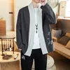 Roupas étnicas blusa chinesa 5xl plus size homens camisa cardigan camisa de manga comprida casaca de linho de algodão tradicional 10768