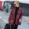 Feminino de parkas roupas de inverno espessamento Moda leve duas vezes as cinzas de algodão pão feminino 221205