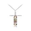 Pendant Necklaces Character Jewelry For Men Beer Bottle Pendant Necklaces Diy Handmade Resin Charm Necklace 7 Color In Stock Selling Dh1Lu