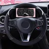 Steering Wheel Covers Comfortable Cover Elastic Car Carbon Fiber Look Clean Cute For 37-38cm Diameter All Seasons