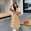 Women's Down Parkas Autumn Winter famous luxury mink fur collar goose down trench overcoats Plus size Ladies parka TS03 221205