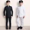 Костюмы прибытие детей мальчики для свадебного стиля Дети формальный мандаринский воротник высокий качество моды плюс 3 8 9 10 12 14 221205