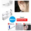 2pcs/Set Teslim edilebilir Steril Kulak Burun Delme Tabancası Kit Birimi Güvenlik Taşınabilir Kendi Kulak Burun Pierce Aracı Saplamalarla