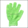 Brosses de bain Éponges Épurateurs Gants de serviette de bain Cinq doigts Gant de frottement Gant de toilette Matériau en polyester Mitaines givrées Serviettes C Dhlue