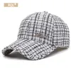 Boll Caps Fashion Baseball for Women Ladies Warm Winter Hat Gitter Outdoor Luxury Brand Design Plaid Justerbar Trucker 221205