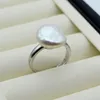 Cluster Rings SAUDADE Baroque Ring White Natural Freshwater Pearl Women's Silver Shape Adjustable