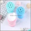 Spazzole da bagno spugne scrubber adorabili simpatici oltopus forma sile pulizia facciale pennello profondo esfoliatore faccia lavaggio per la pelle 1 dhahx