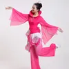Stage Wear Women Yangko Dance Disfraz Oriental Fan Clothing para mujer en el año Ropa paraguas 89