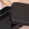 Прямоугольник оловянная коробка черная металлическая контейнерные коробки конфеты