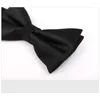 Bow bağları klasik kravat resmi siyah çizgili erkekler bowtie moda erkekler için düğün partisi erkek kelebek düğüm hediye kutusu