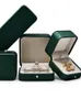 Bolsas de joyería Oirlv Light Luxury Dark Green Silky Leather Wedding Box Collar Pulsera Regalo Organizador Bandeja